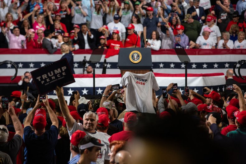 Trump rally with Trump 2024 shirt
