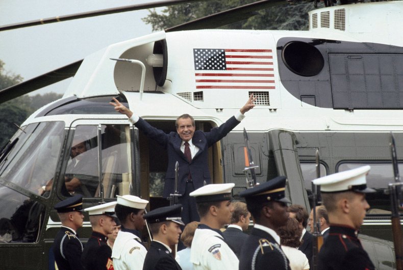 Nixon Victory sign