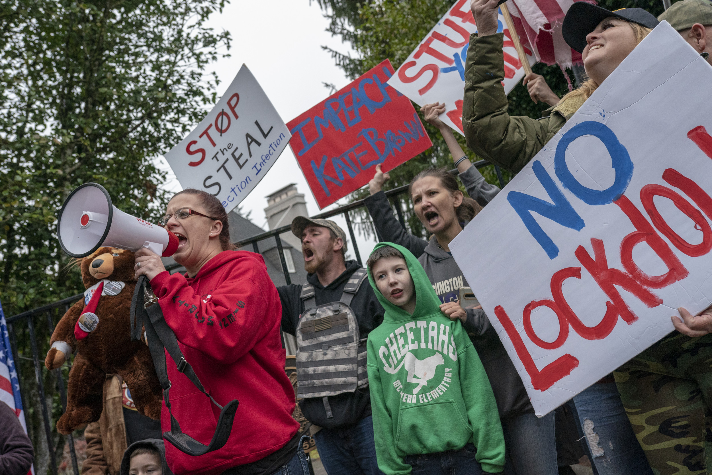 Hundreds of Anti-Lockdown Protesters Gather for ...