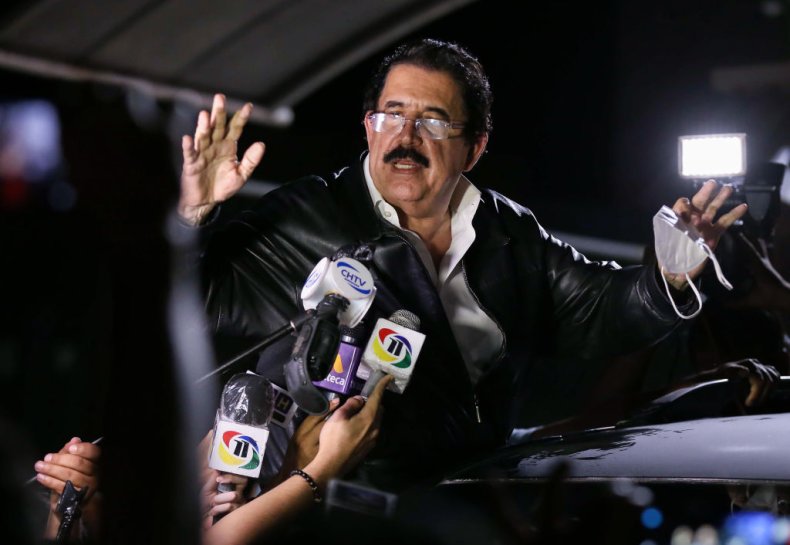 Manuel Zelaya Speaks to the Press