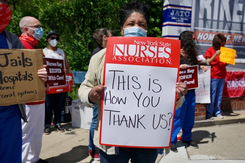Nurses Protest At Rikers Island Over Conditions