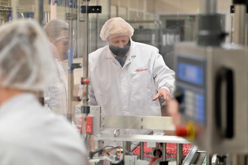 Boris Johnson COVID vaccine factory in Wales