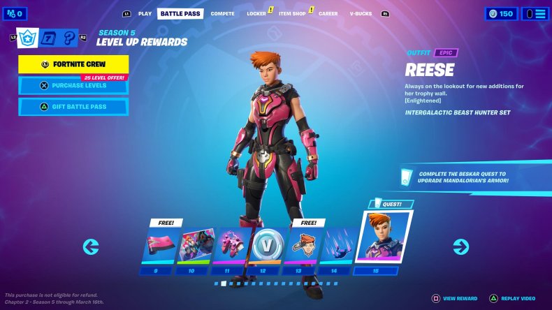 fortnite season 5 reese