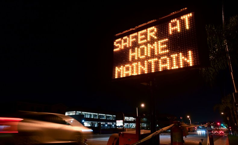 LA stay at home reminder December 2020