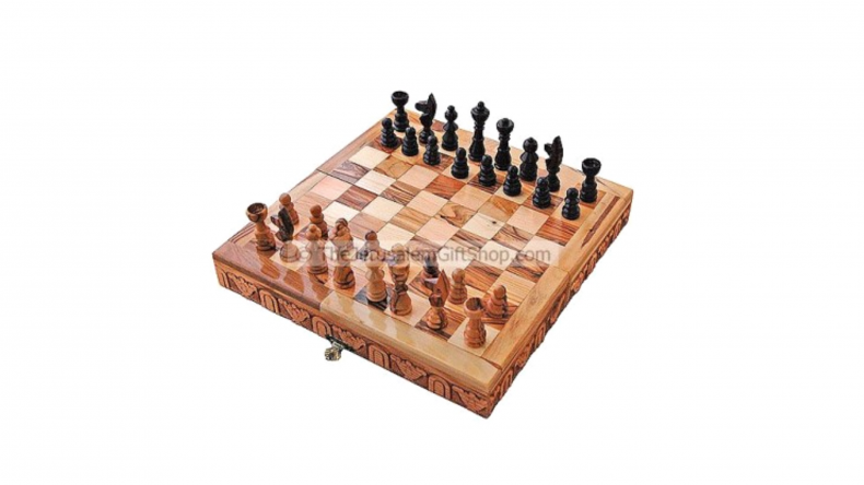 Chess Set and Board - Olive Wood
