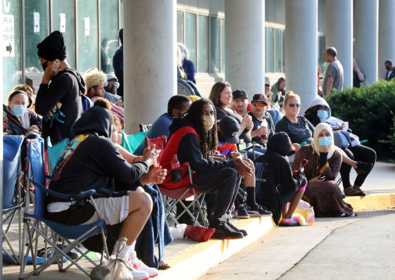 Unemployment line in Kentucky