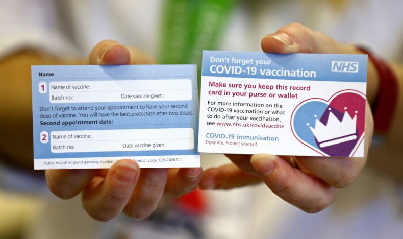 Card proves vaccination for COVID-19