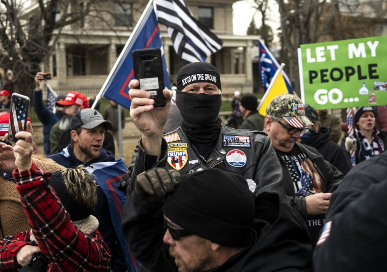 Minnesota COVID-19 lockdown protest December 2020