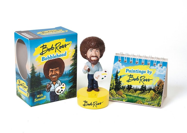 perfect white elephant gift bob ross bobblehead