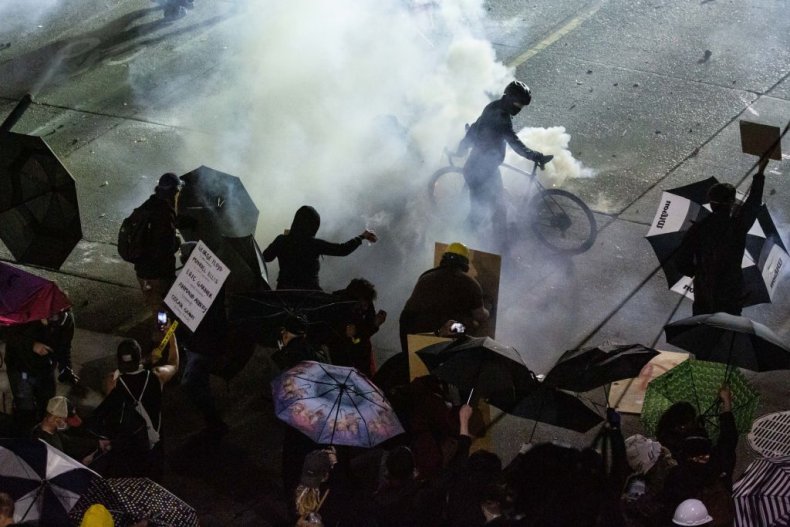 Seattle Police clash with protesters