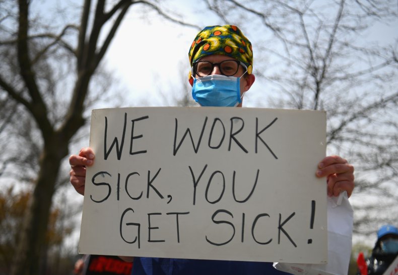 Nurse Sick Sign Protest TikTok
