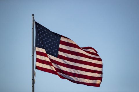 American flag waving