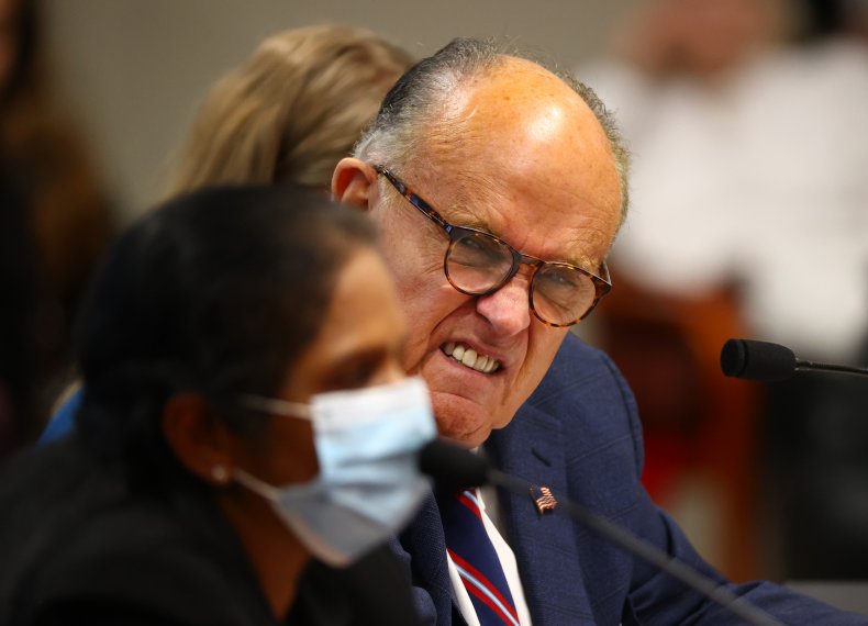 Rudy Giuliani COVID-19 hospitalized masks restrictions coronavirus