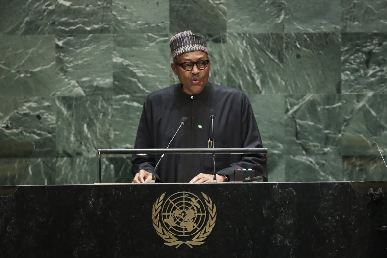 Nigerian president Muhammadu Buhari