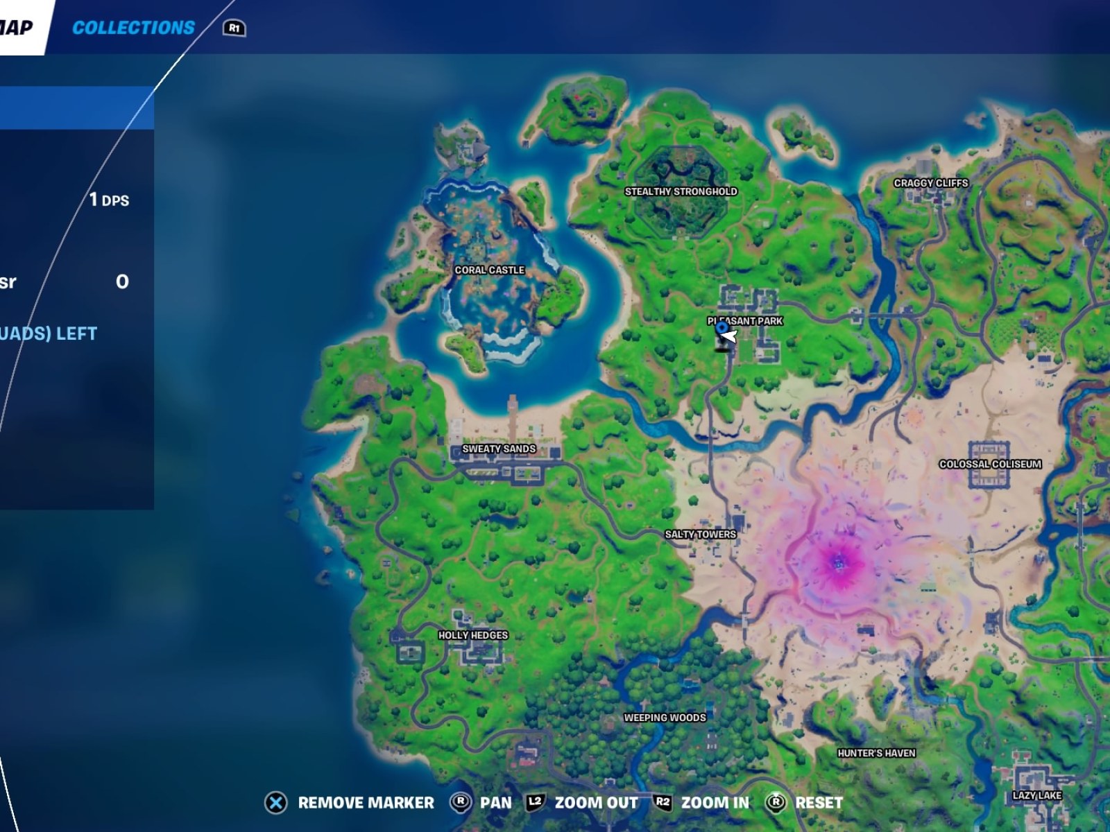 Search The Map In Pleasant Park Fortnite Fortnite 500 V Bucks Free Fortnite 500 V Bucks Free