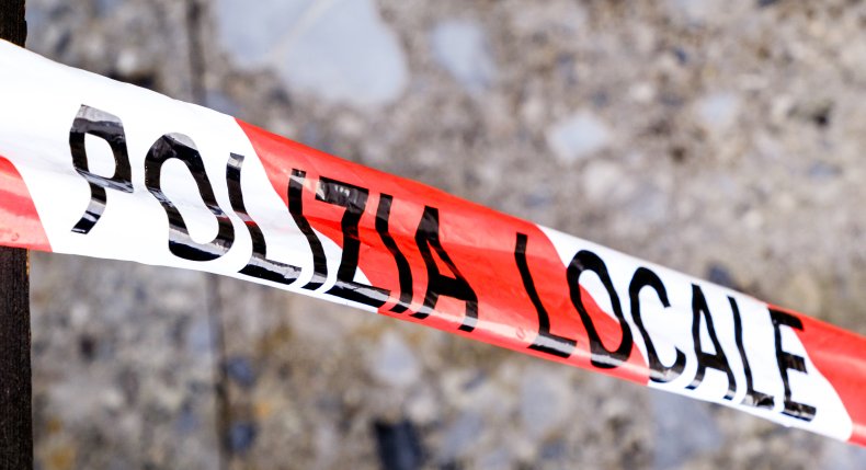 Italian Police Tape Used for Crime Scenes
