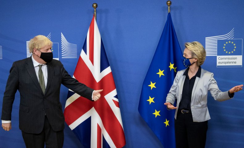 Boris Johnson Ursula von der Leyen EU