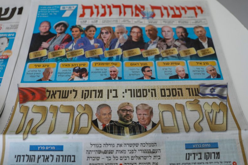 Israel newspaper morocco ties diplomacy peace deal