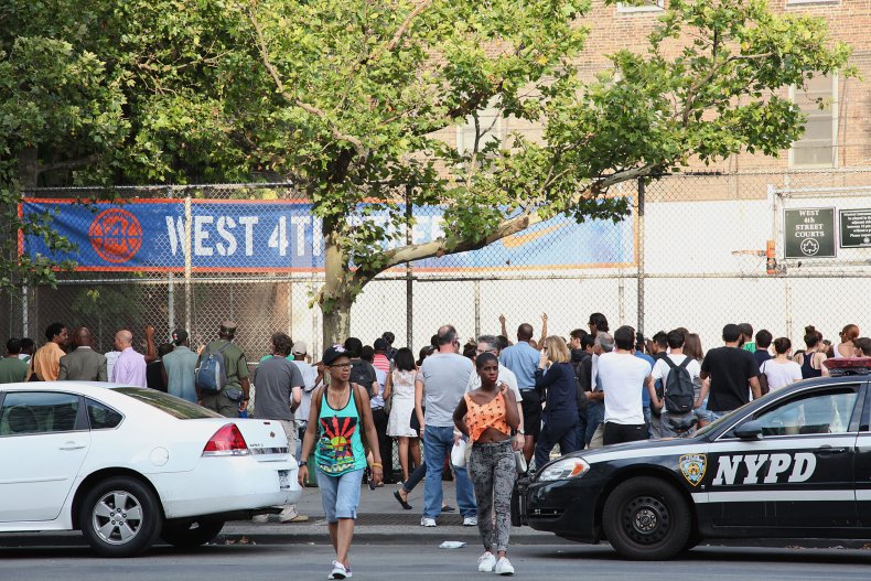 pedestrians struck vehicle protest Manhattan hit-and-run