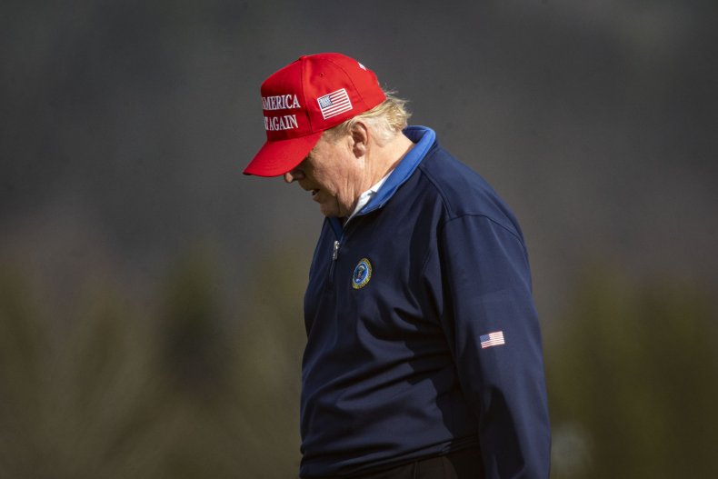 Trump golfing in Virginia