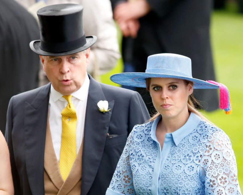 Princess Beatrice and Prince Andrew at Ascot