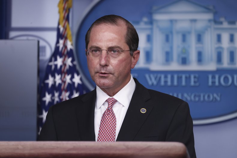 Alex Azar speaks at White House briefing