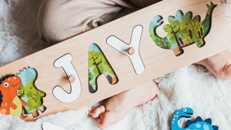 EnjoyTheWood™ Dinosaur Name Puzzle