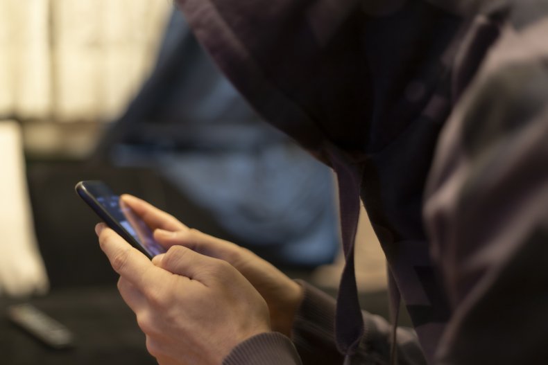 Stock - person using mobile