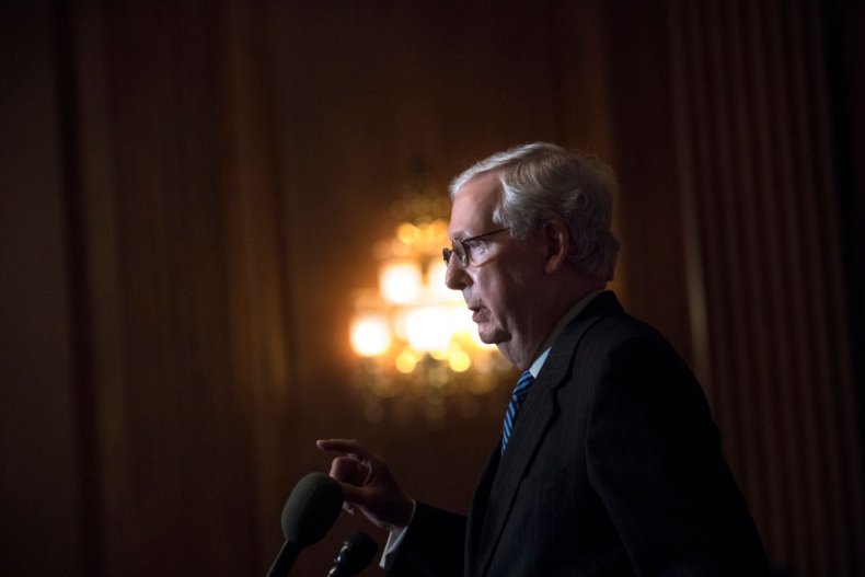 Mitch McConnell briefing press