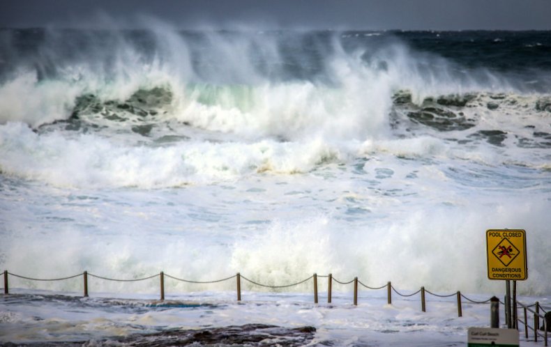 Australia storm surf