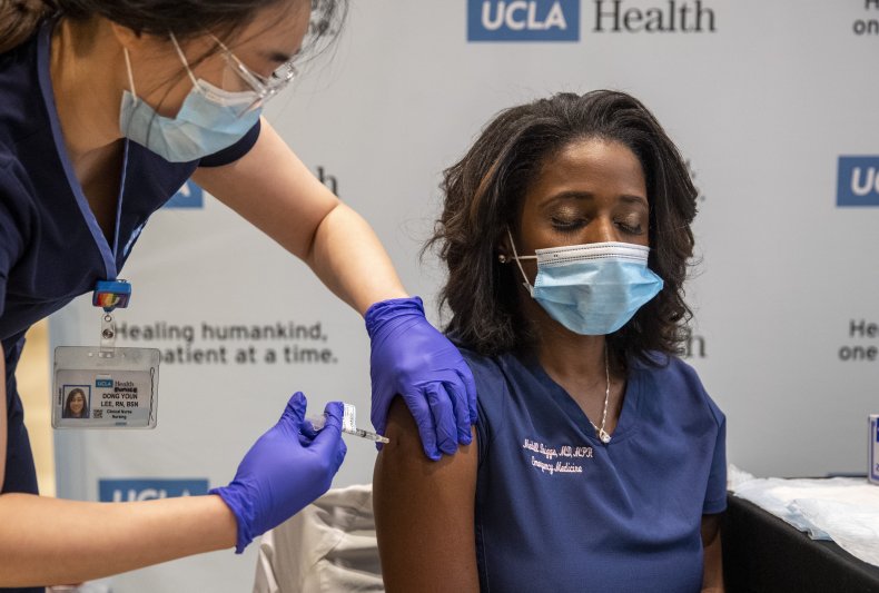 UCLA doctor receives COVID-19 vaccine December 2020