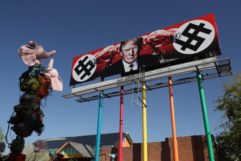 Anti-Trump Protest Art on Phoenix, Arizona Billboard  
