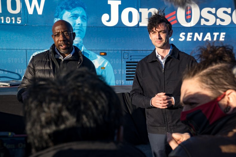 warnock and ossoff campaigning atlanta