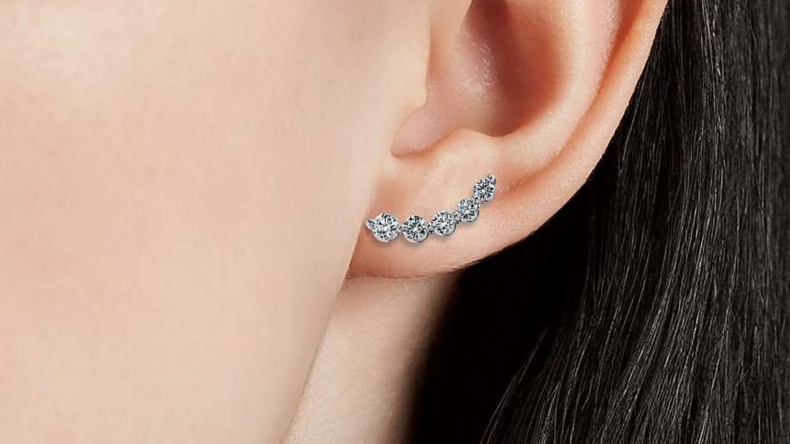 Blue Nile Diamond Climber Earrings