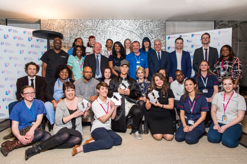 Justin Bieber with the NHS Choir UK