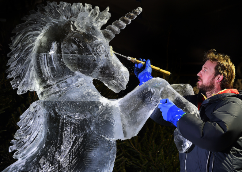 Unicorn sculpture in Edinburgh, Scotland