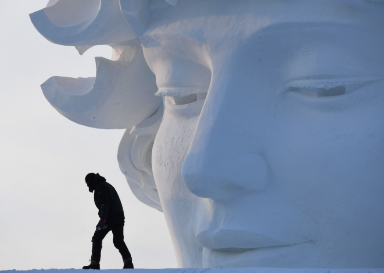 Giant snow sculpture at the Harbin Festival