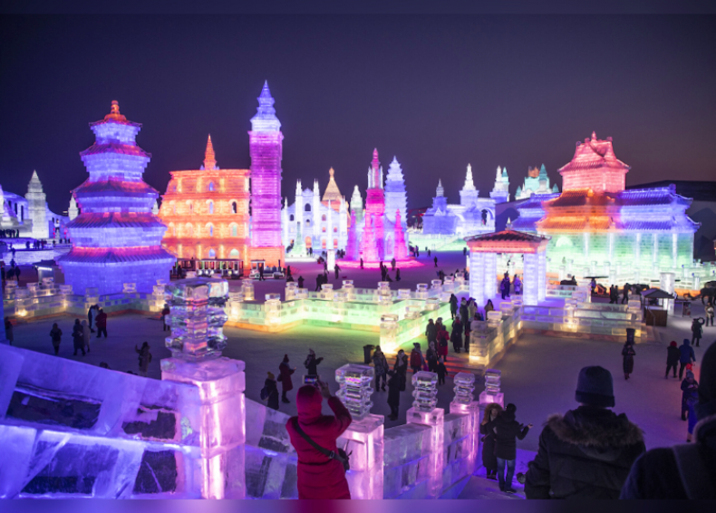 Ice snowmen at the Harbin Festival