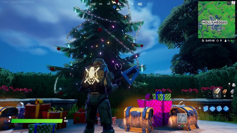 fortnite holiday tree location 3 gameplay