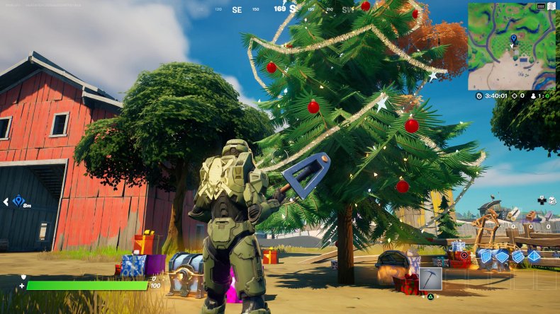 fortnite holiday tree location 6 gameplay