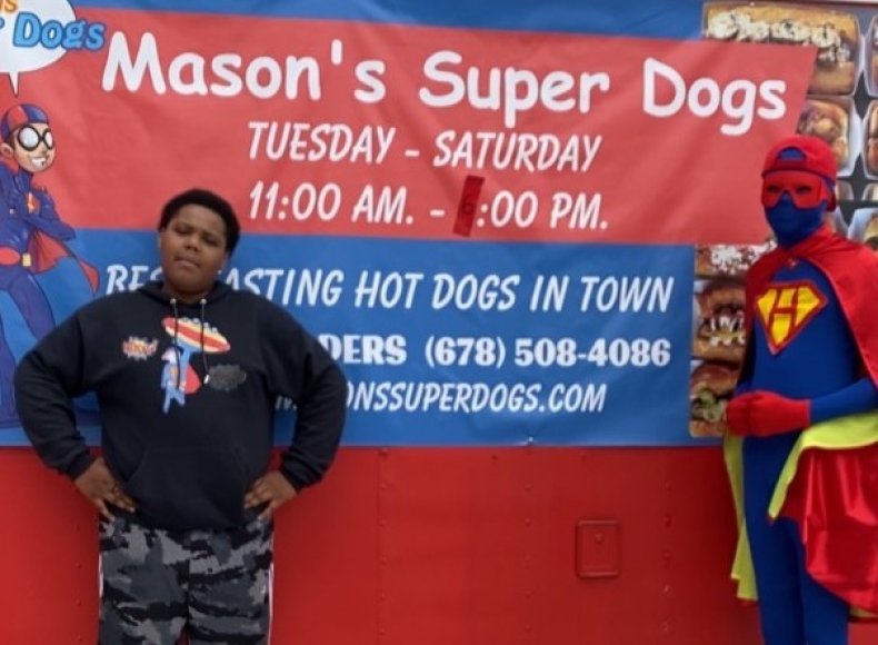 Hot Dogs, Young entrepreneur, young Black man