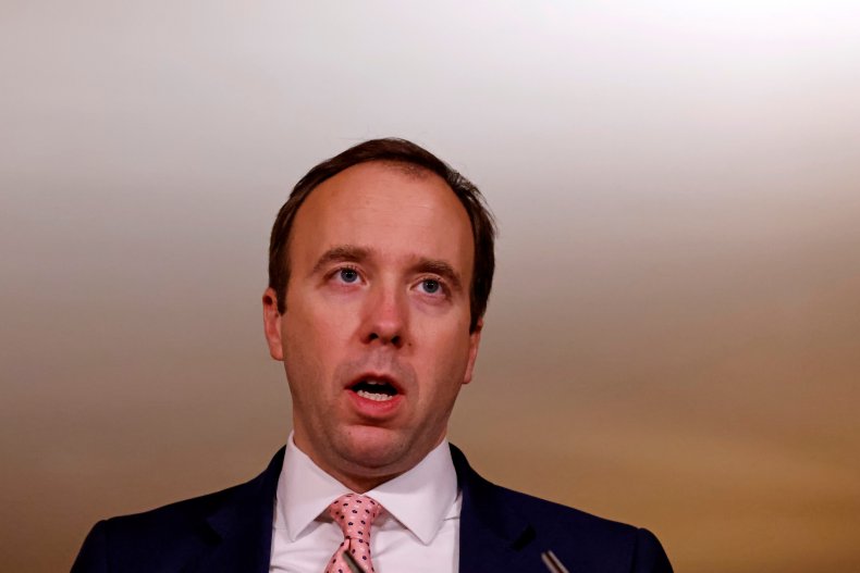 Health Secretary Matt Hancock