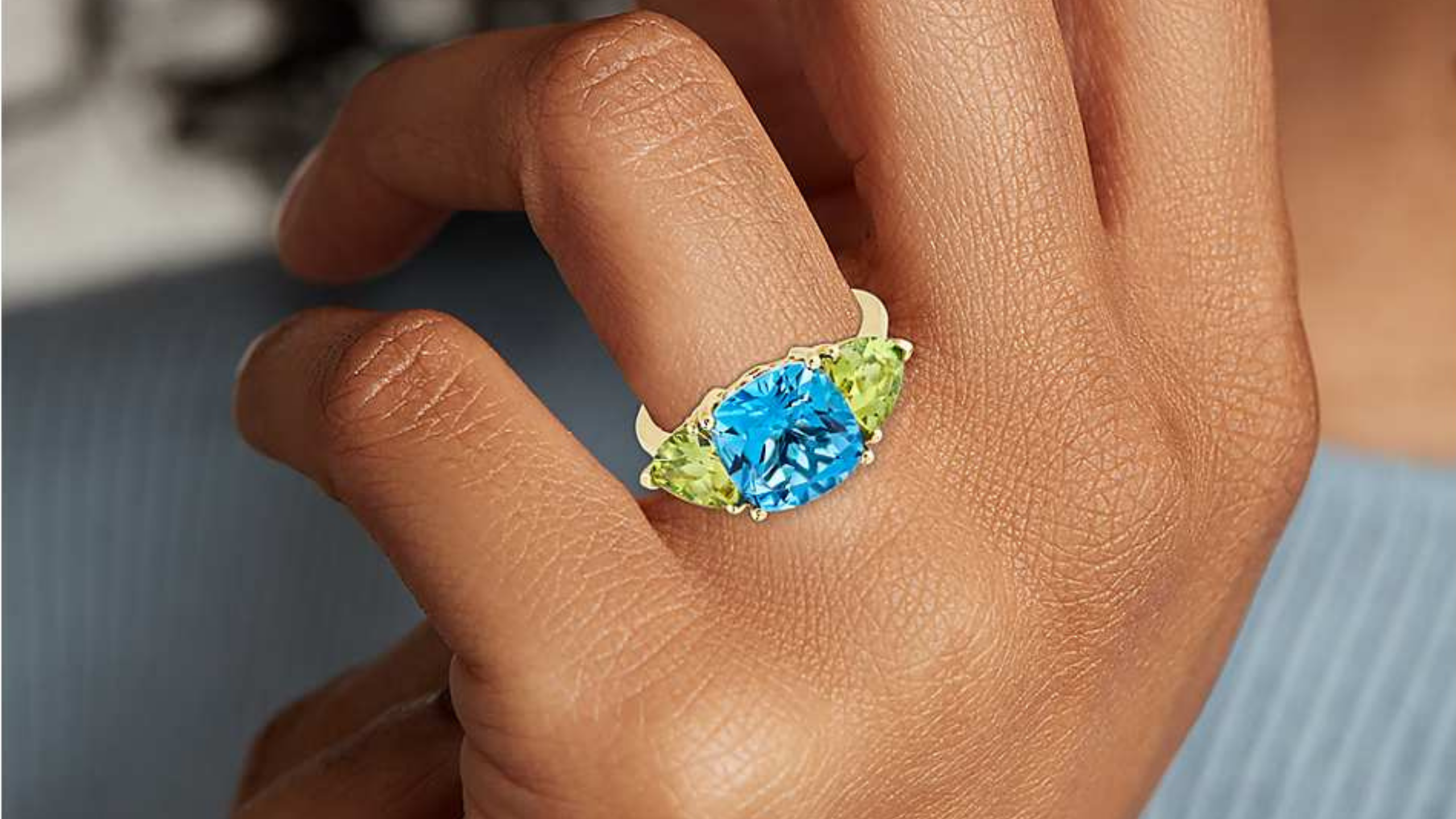Three-Stone Elongated Princess Diamond Engagement Ring in 18k Yellow Gold  (1/2 ct. tw.)