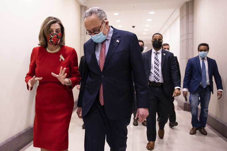 pelosi and schumer after press conference