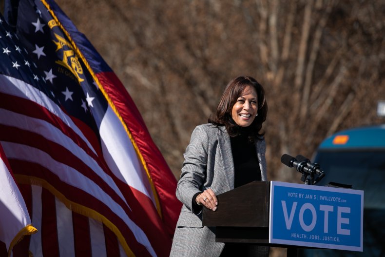 kamala harris campaigns in Georgia December 2020
