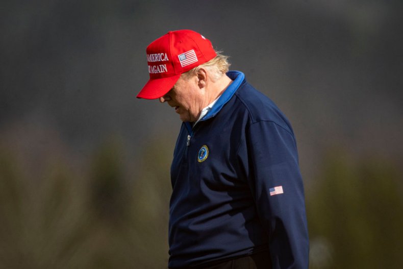 Donald Trump Golfs in Virginia