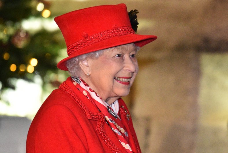 Queen Elizabeth II at Windsr Castle Christmas