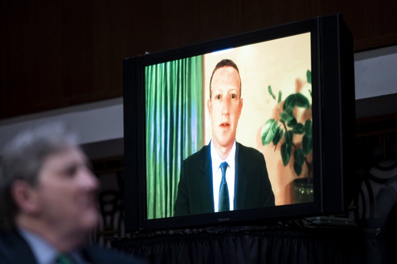 Zuckerberg testifying in Congress