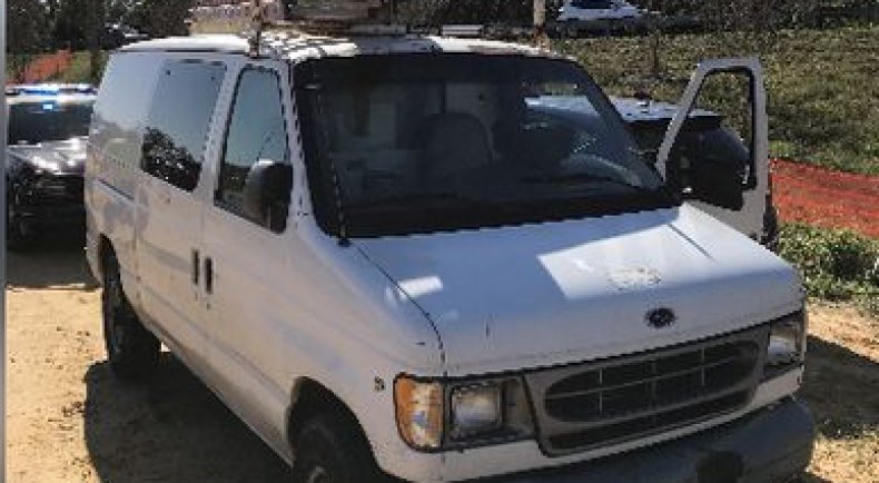 A Ford van stopped by FHP