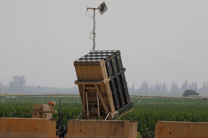 Iron Dome missile defense battery in northern
